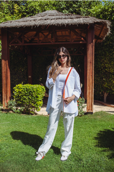 poplin twist in white