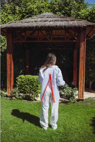 poplin twist in white