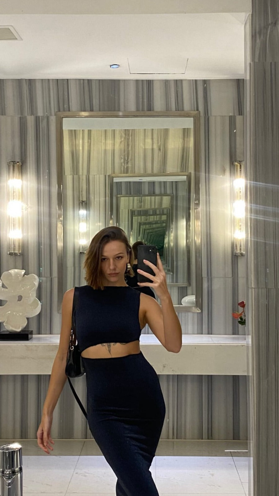 midnight cut-out dress