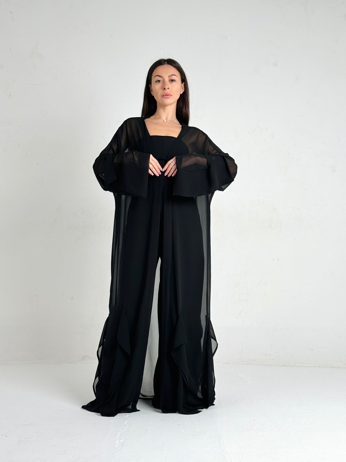 ruffle wave kaftan